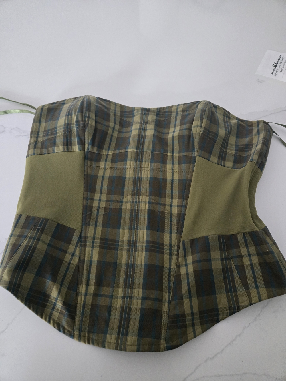 L.A.M.B. Plaid Corset Bustier Top